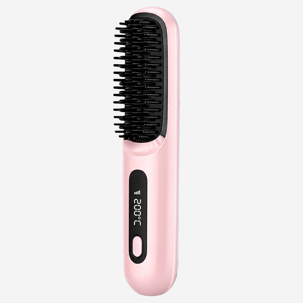 Wireless straightening brush
