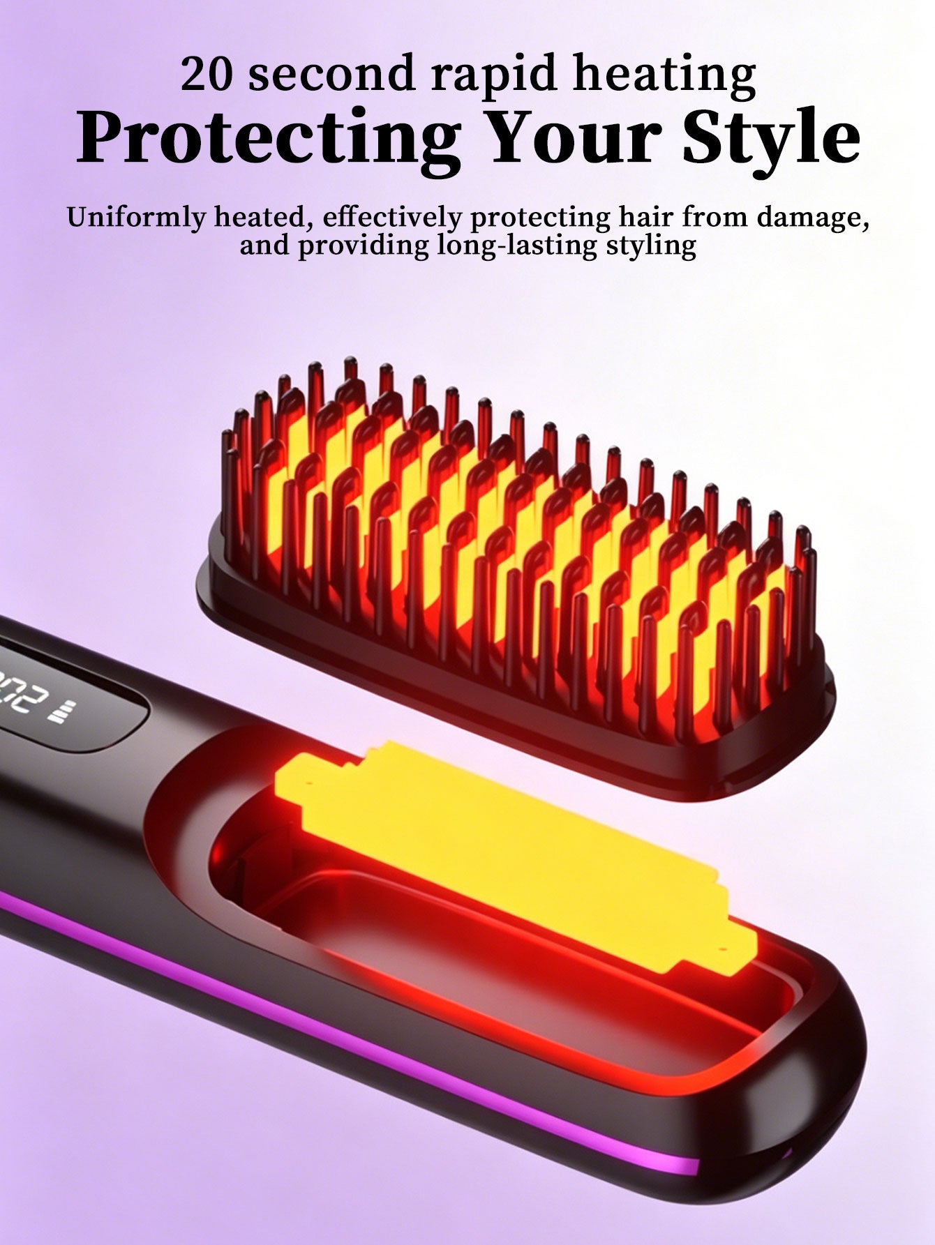 Wireless straightening brush