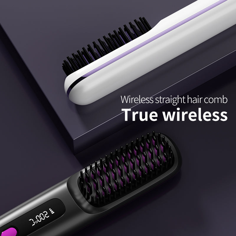 Wireless straightening brush