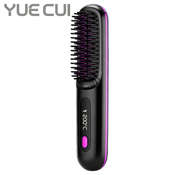 Wireless straightening brush