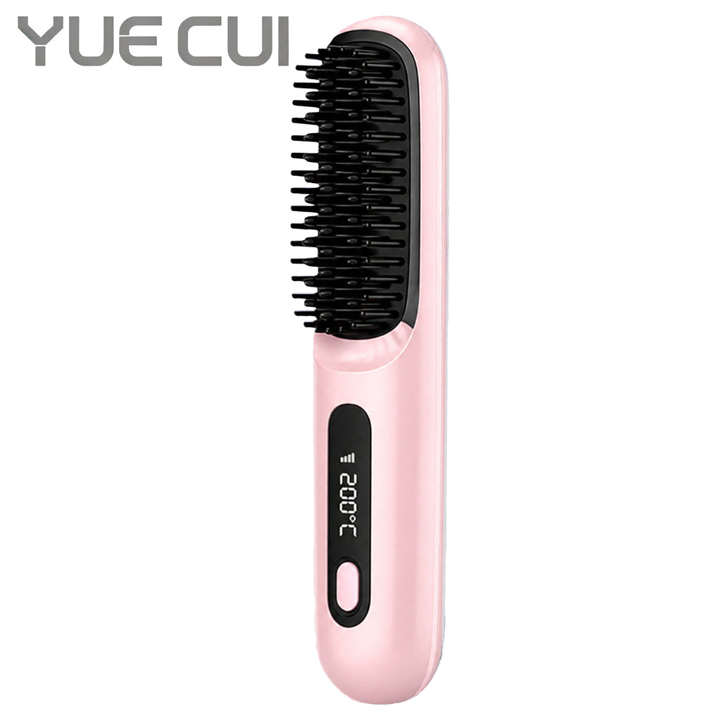 Wireless straightening brush