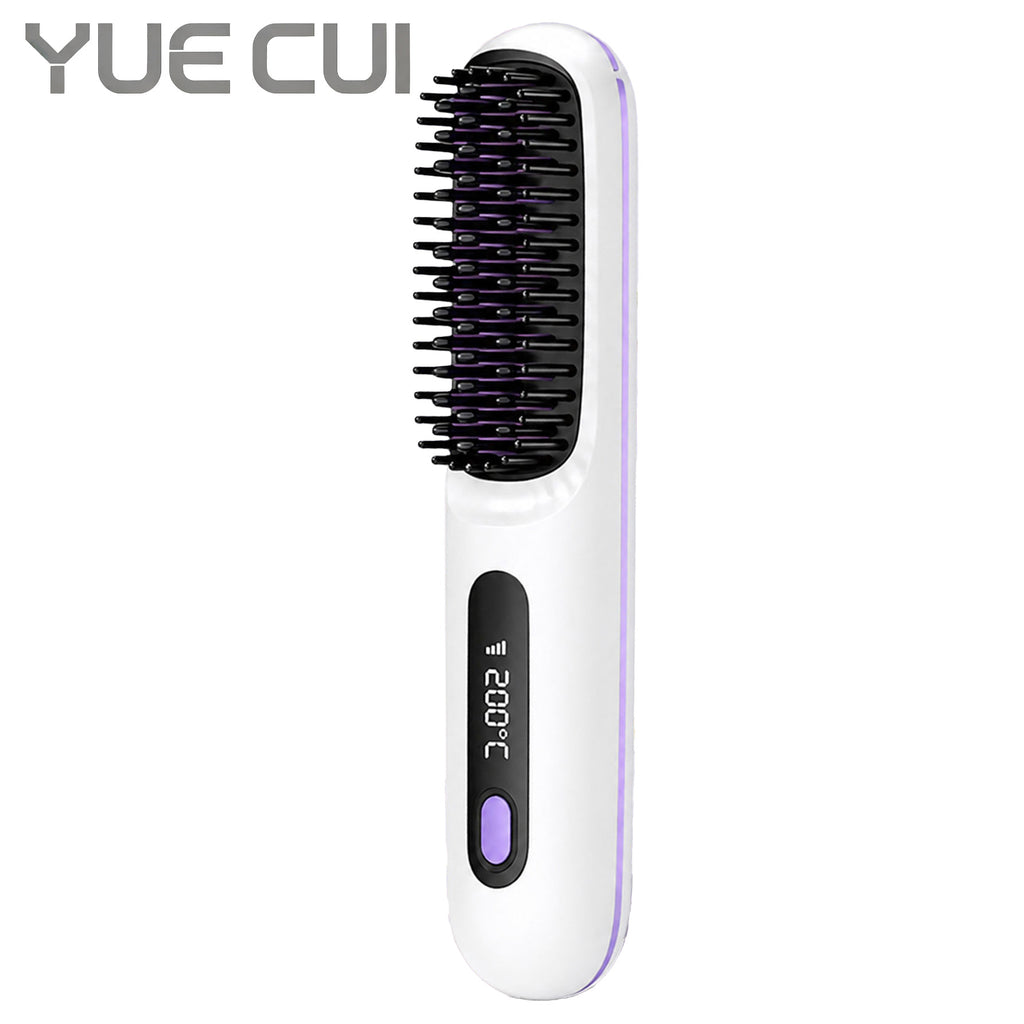 Wireless straightening brush